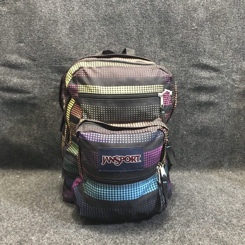 JanSport TZB9 Big Student / Main Campus Rainbow Dotted Stripe School Backpack